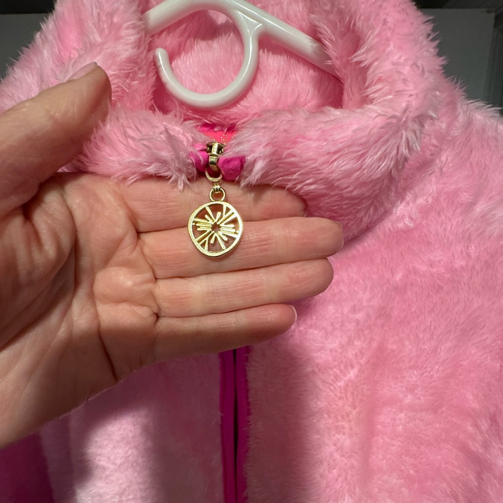 Lilly Pulitzer Bright Pink Fleece Hoodie - Picture 3 of 8